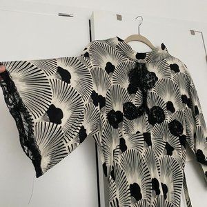 Boho Lenni the Label patterned maxi dress with lace, Never worn